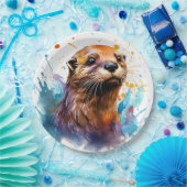 otter papieren bordje (Feest)