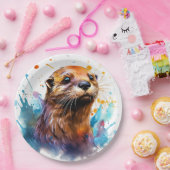 otter papieren bordje (Feest)