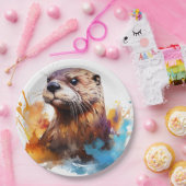 otter papieren bordje (Feest)