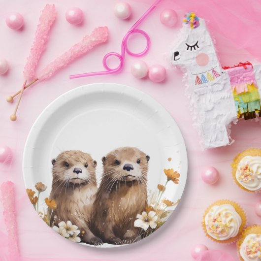 otter papieren bordje (Feest)