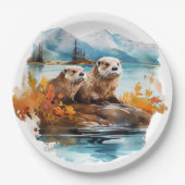 otter papieren bordje (Voorkant)