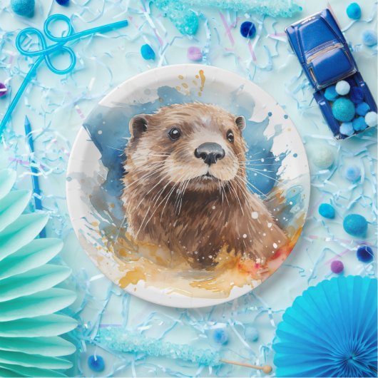 otter papieren bordje (Feest)