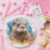 otter papieren bordje (Feest)