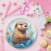 otter papieren bordje (Feest)