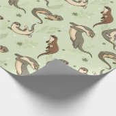 Otter Pattern Cadeaupapier (Hoek)