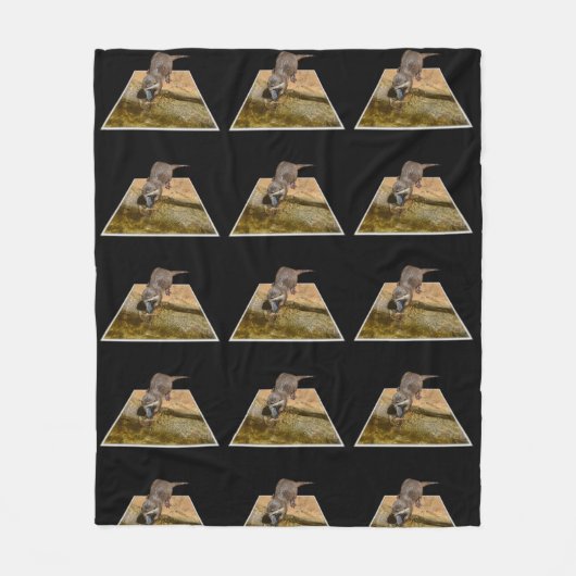 Otter Pattern , medium Fleece Deken (Voorkant)