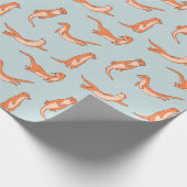 Otter Pattern Wrapping Paper Cadeaupapier (Hoek)