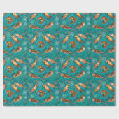 Otter Pattern Wrapping Paper Cadeaupapier (Vlak)