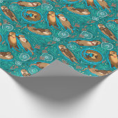 Otter Pattern Wrapping Paper Cadeaupapier (Hoek)
