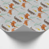 Otter Pattern Wrapping Paper Cadeaupapier (Hoek)
