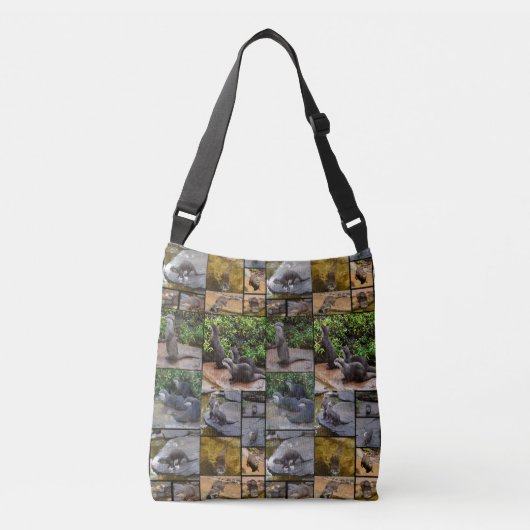 Otter Photo Collage, Full Print Crossbody Bag Crossbody Tas (Voorkant)
