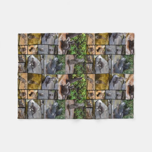 Otter Photo Collage Small Fleece Blanket (Voorkant (Horizontaal))