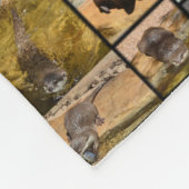 Otter Photo Collage Small Fleece Blanket (Hoek)