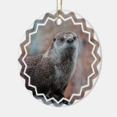 Otter Photo Ornament (Links)