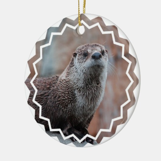 Otter Photo Ornament (Links)