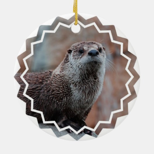 Otter Photo Ornament (Achterkant)