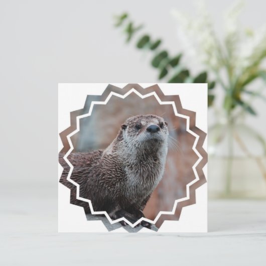 Otter Photo Uitnodiging (Staand voorkant)