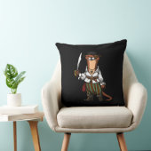 Otter Pirate Animal Sailor Kapitein Animal Kussen (Stoel)
