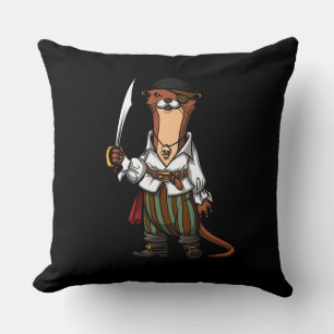 Otter Pirate Animal Sailor Kapitein Animal Kussen