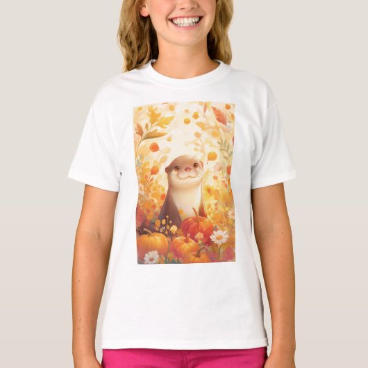 Otter Pompoenenveld T-shirt (Voorkant)