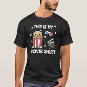 Otter Popcorn films Coin Evening Movies kijkt T-shirt
