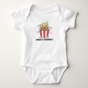 Otter Popcorn Whats Poppin Funny Pun Romper