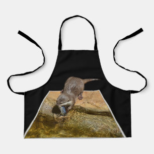 Otter Popout Art, Kinder Full Print Schort