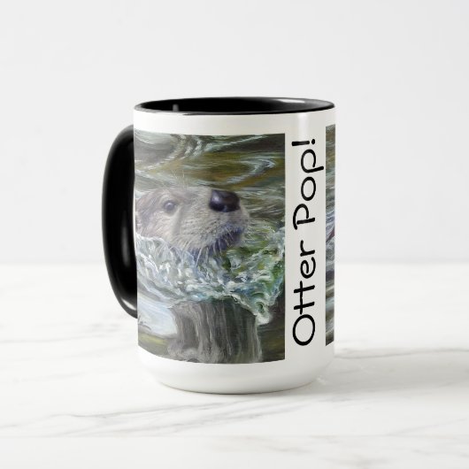 Otter Poppen!  mok van 15 oz (Voorkant links)