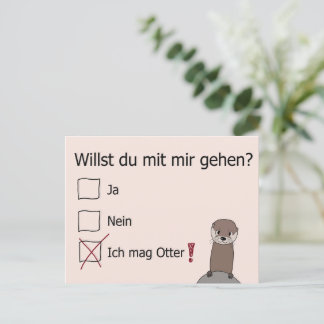 Otter | Postkarte | Ich mag Otter | Liebe Briefkaart