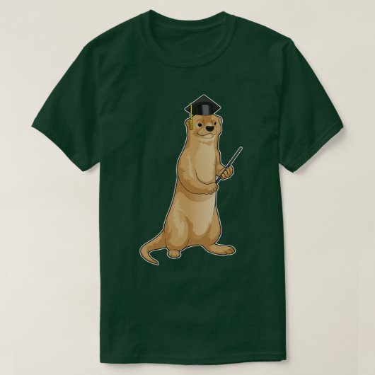Otter Professor Cylinder T-shirt (Design voorkant)