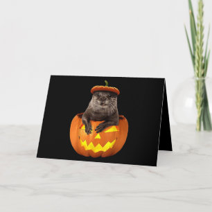 Otter pumpkin halloween  grappige otter Gift Kaart