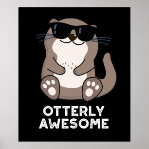 Otter Pun Dark BG - Geweldige Poster