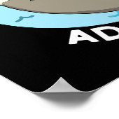 Otter Pun Dark BG - Schattige grappige drijvende k Poster (Hoek)