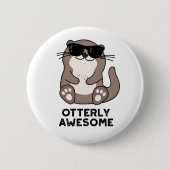 Otter Pun Geweldige Ronde Button 5,7 Cm (Voorkant)