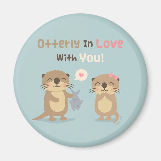 Otter Pun Love Conflict Magneet (Voorkant)