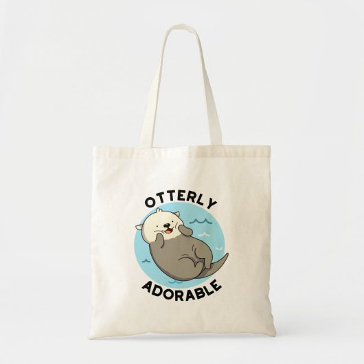 Otter Pun... Schattig Tote Bag (Voorkant)