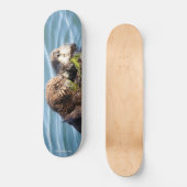 Otter pup en moeder met kelp persoonlijk skateboard (Voorkant)