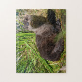 Otter Pup Yellowstone. Kerstgroeten Legpuzzel (Verticaal)