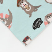 Otter Pups Fleece Blanket Deken (Hoek)