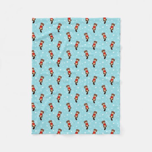 Otter Pups Fleece Blanket Deken (Voorkant)
