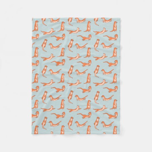 Otter Pups Fleece Blanket Deken (Voorkant)