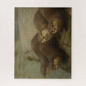 Otter Quartet – Speelse wildlife art print Legpuzzel (Verticaal)