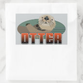 OTTER Rechthoek Sticker (Tas)