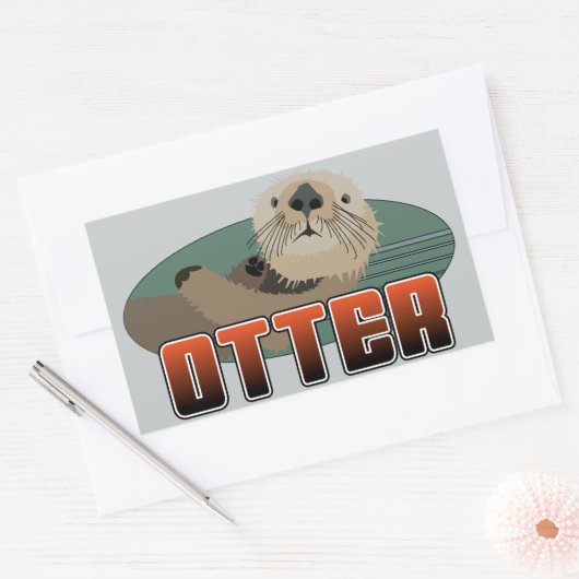 OTTER Rechthoek Sticker (Envelop)