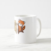 Otter Red Panda-zoete dieren voor kinderen Koffiemok (Voorkant rechts)