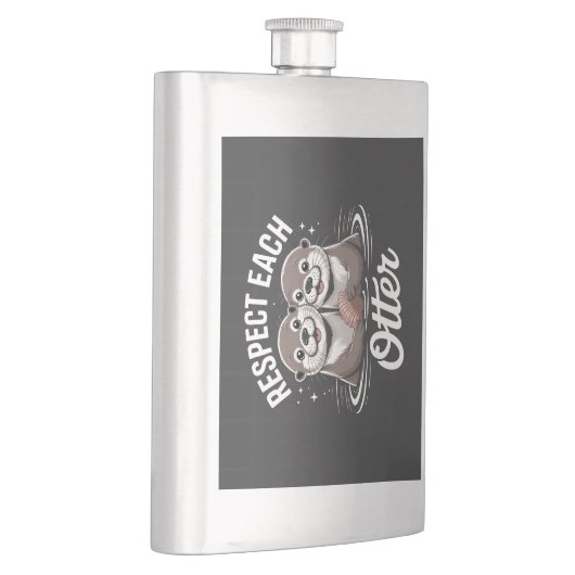 Otter Respect Each Other Funny Flacon (Rechts)