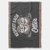 Otter Respecteer Elkaar Grappig Deken (Voorkant Verticaal)