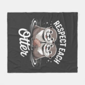 Otter Respecteer Elkaar Grappig  Fleece Deken (Voorkant (Horizontaal))