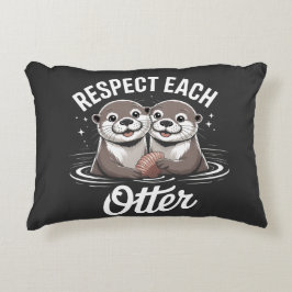 Otter Respecteren Elkaar Grappig Accent Kussen