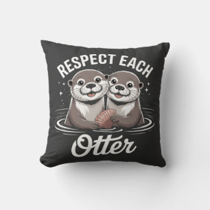 Otter Respecteren Elkaar Grappig Kussen